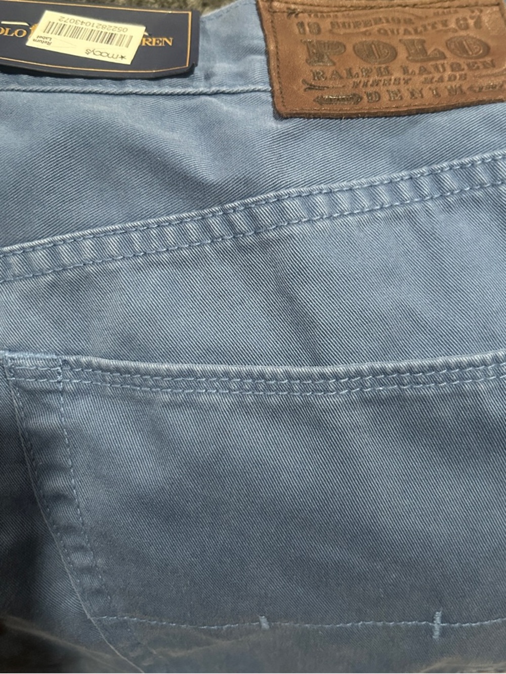 Polo Ralph Lauren Blue Twill Pant 38x32 NWT Straight Fit - Picture 8 of 10